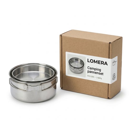 Lomera Camping Pannenset - Camping Pannen - Kampeer Pannenset - Kampeer Pannen - Pannenset Kamperen - Camping Kookset - Kampeer Kookset - Camping Kookgerei - Camping Pan Set - Pannenset Outdoor van Merkloos — afbeelding 3