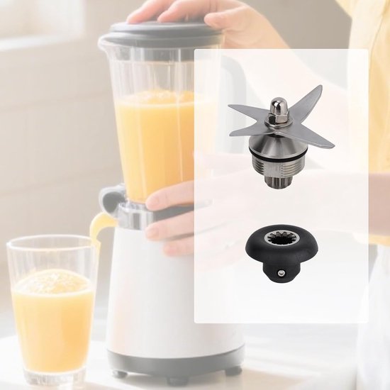 Reserve Onderdelen Blender - Blad & Aandrijving - Smoothies Maken - Roestvrij Staal - 950/1890ml Containers - Zwart Zilver — afbeelding 2