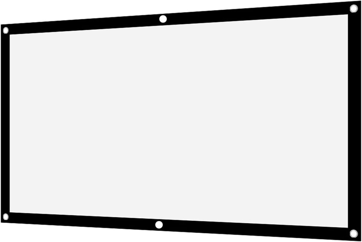 Projectiescherm - Draagbaar Scherm - Buitenfilm Avond - Kreukvrij Polyester - 100 Inch - Wit