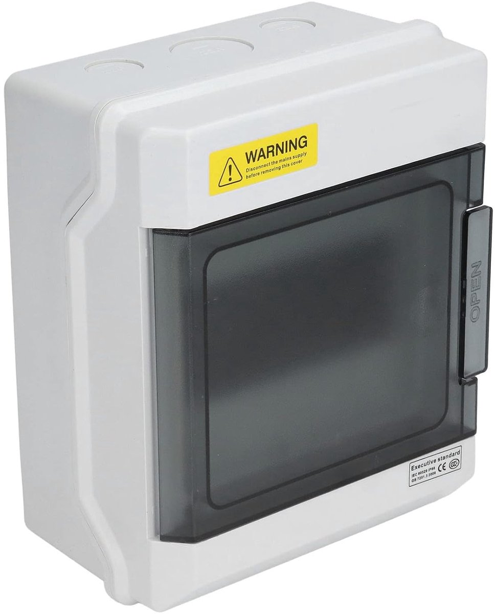 Waterdichte Distributiebox - Elektrische Aansluitkast - Veilige Kabelverbinding - Transparant Deksel - 20cm Breed - Grijs