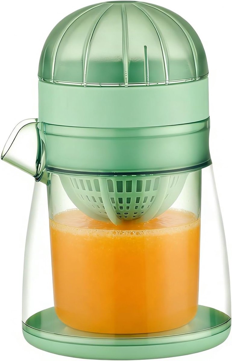 Handmatige Citruspers - Fruitpers Sapbeker - Sap Extraheren - Dubbele Kop Ontwerp - 18cm Hoog