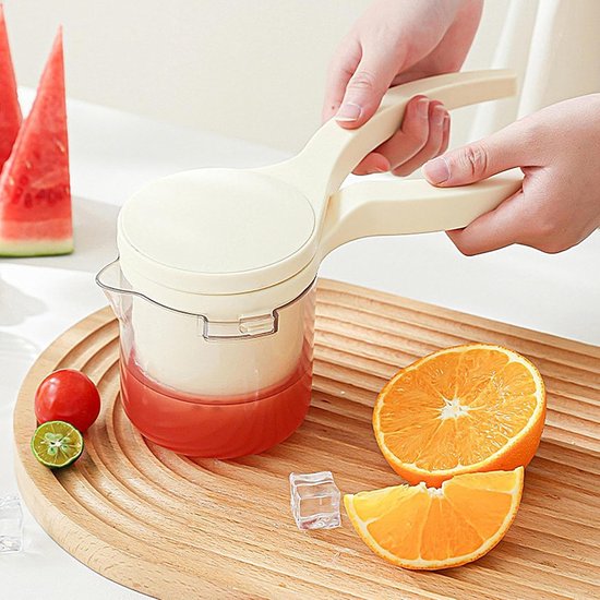 Handpers Fruit - Sap Perser - Drankjes Maken - Niet-Glijdende Greep - 9x27x11.4cm - Wit — afbeelding 4
