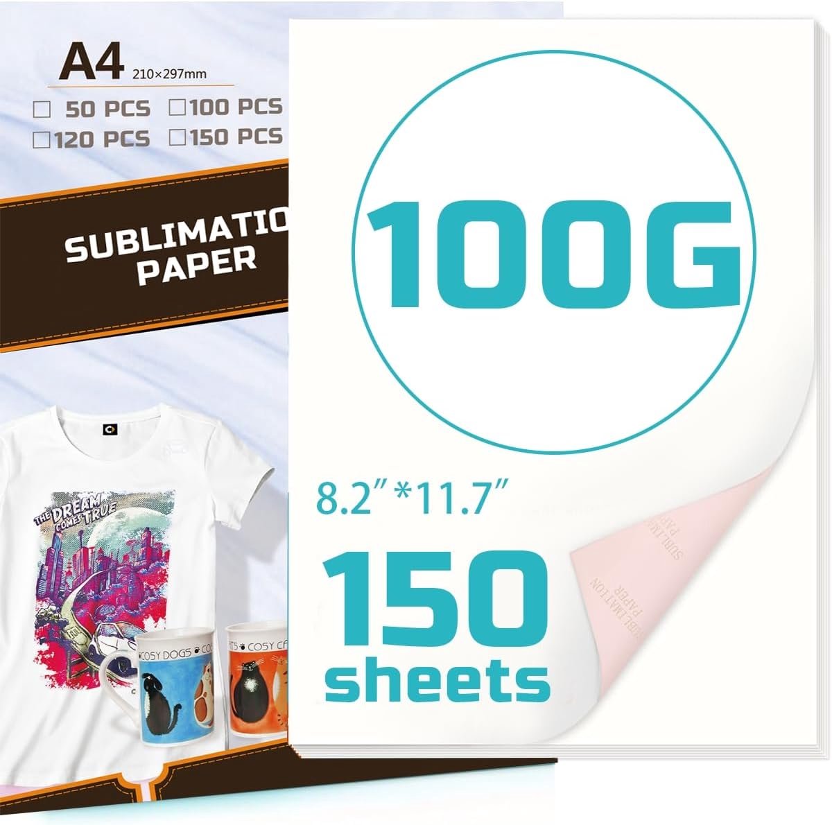 Sublimatie Papier - Transfer Papier - Textiel Bedrukken - Snelle Droging - A4 Formaat - Wit