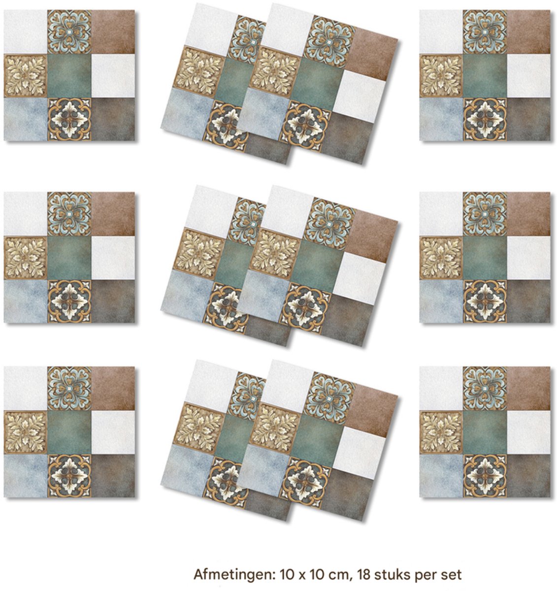 Tegelstickers - Pak Van 36 - Zelfklevend - Waterdicht - Keuken Badkamer Tegelstickers - Decoratieve Stickers - 10 X 10 Cm*QT-051-6