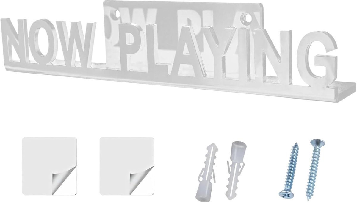 Platenstandaard - Vinyl Houder - Muziek Weergave - Compact Ontwerp - 19.5 cm Lengte - Wit