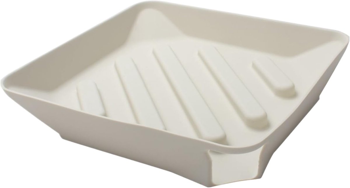 Afdruipmat Keuken - Afvoermat Spons - Vaat Drogen - Met Uitloop - 28x6 cm - Beige