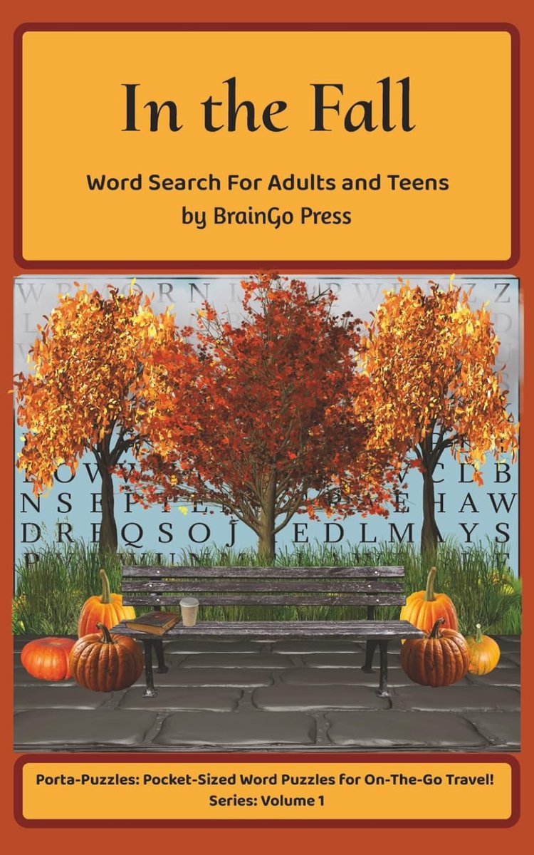 Woordzoeker Herfst - Puzzelboek Volwassenen - Ontspanning Thuis - Thema Herfst - Compact Formaat