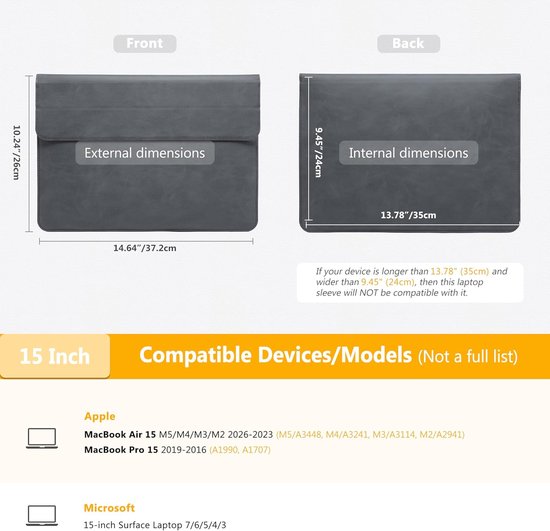 MiRowy Laptophoes Voor 13-14 Inch – Met Standaard, Handsteun En Opbergvak, Waterbestendig En Schokabsorberend, Voor MacBook, IPad, Surface En Meer (bruin)