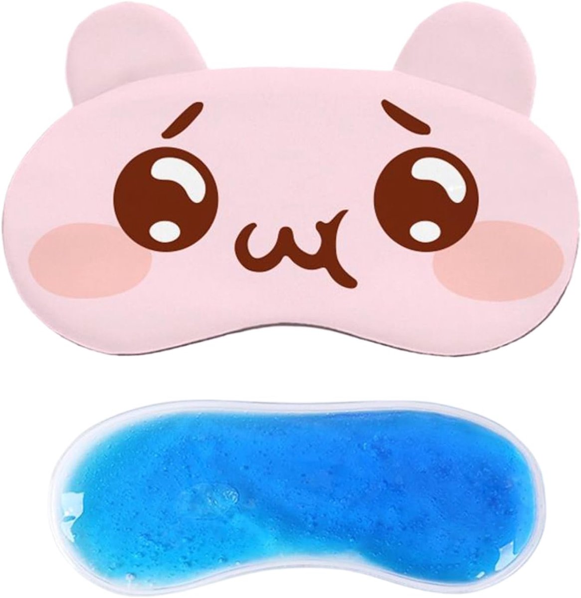 Kinderen Slaapmasker - Nachtmasker Oogkapje - Ontspannen Slapen - Afneembaar Gelpakket - 20 x 10 cm - Cartoon