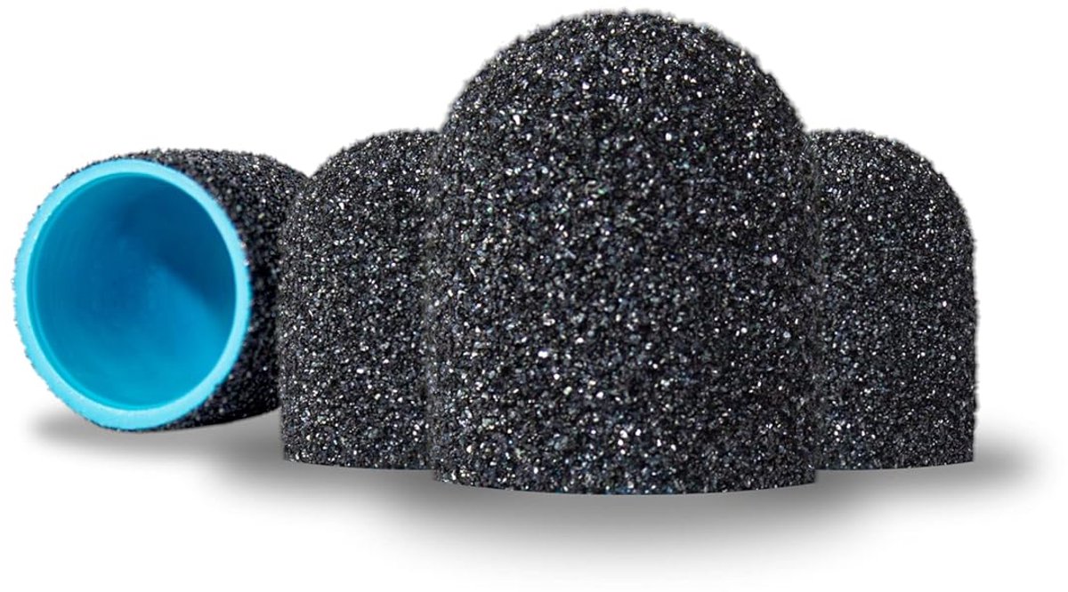 Schuurdoppen Set - Nagelfrees Doppen - Nagelmodellering Manicure - Grafiet Materiaal - 10 mm - Zwart