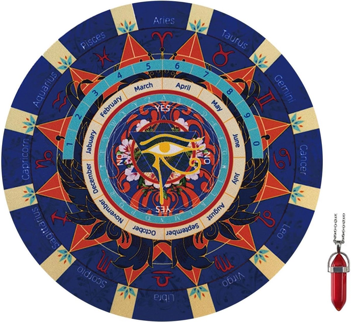 Pendelmat - Wichelmat Waarzegger - Spirituele Readings - Scherpe Ja Nee Prints - 21.5cm Di