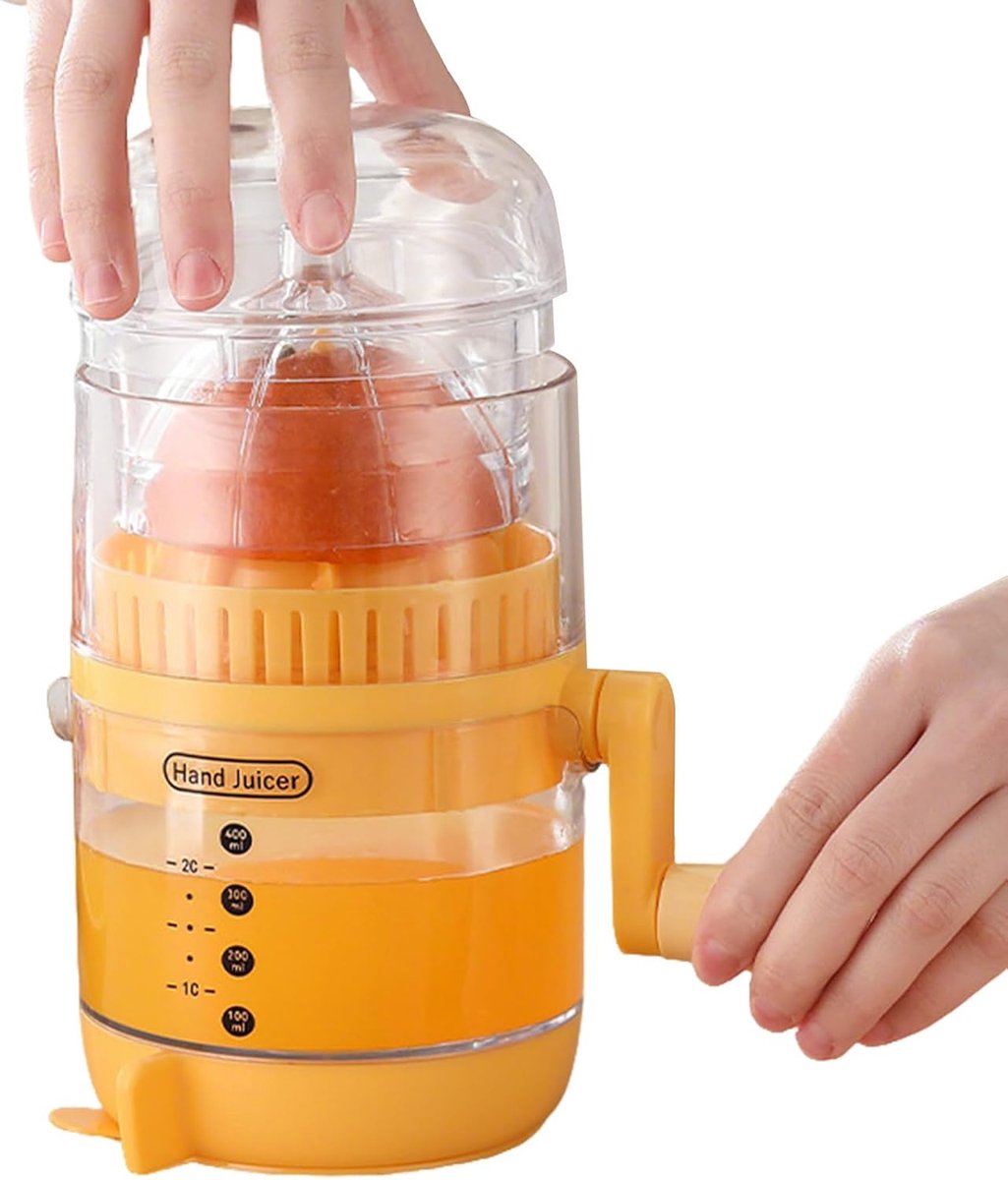 Handmatige Citruspers - Sapcentrifuge Keuken - Dranken Bereiden - Met Schenktuit - 119 x 181 cm - Geel