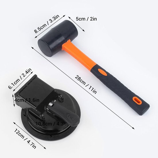 Vloer Reparatie Gereedschap - Laminaat Fixer - Gaten Dichten - Sterke Zuignap - 118 mm Zuigdiameter - Zwart — afbeelding 4