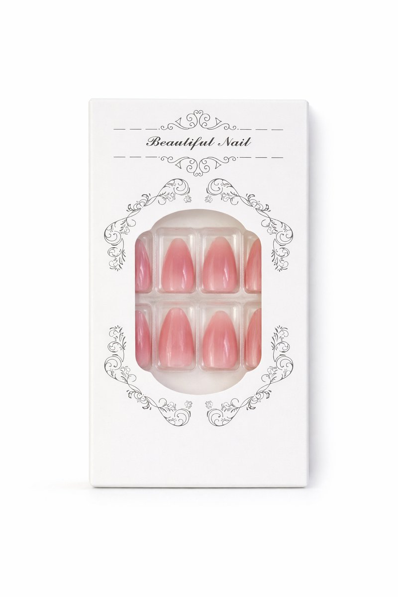Glossy Jelly Nude Press-On Nails (24 Stuks)