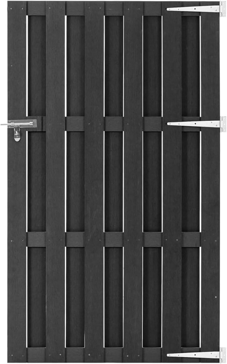 Tuinpoort - Hekdeur Terras - Toegang Afsluiten - WPC Materiaal Weerbestendig - 100x180cm -