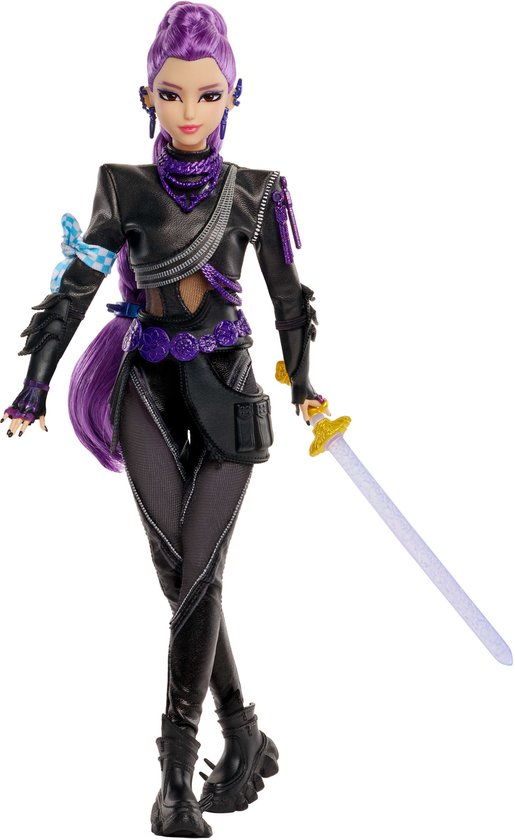 KPop Demon Hunters HUNTR/X Rumi - Luxe Modepop met gevechtsoutfit die aan en uit kan en zwaard — afbeelding 2