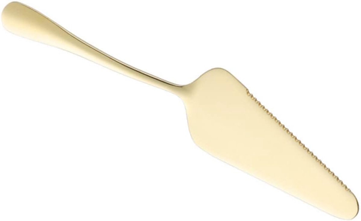 Taartschep - Gebak Server - Taart Decoratie - Gekartelde Rand - 22 cm Lengte - Goud