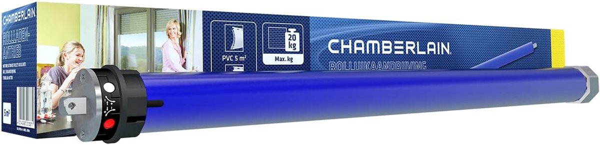 Buismotor - Rolluikmotor - Automatisch Bediening - Krachtig Draaimoment - 40 mm Asdiameter - Blauw