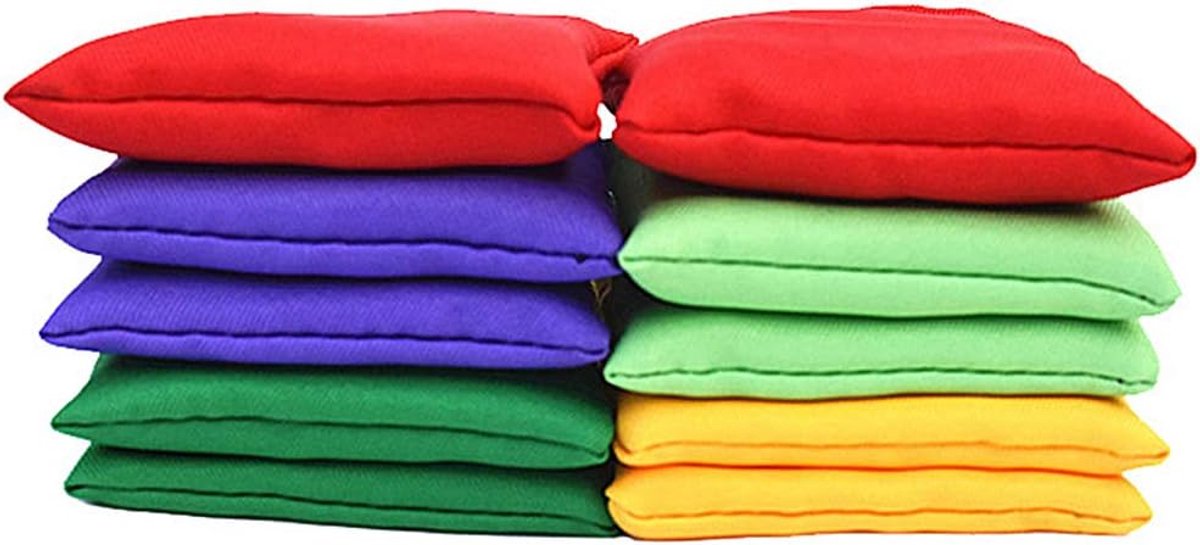 Nylon Bean Bags - Werpspellen Set - Buiten Spelen - Weerbestendig Materiaal - 5x5 cm - Veelkleurig