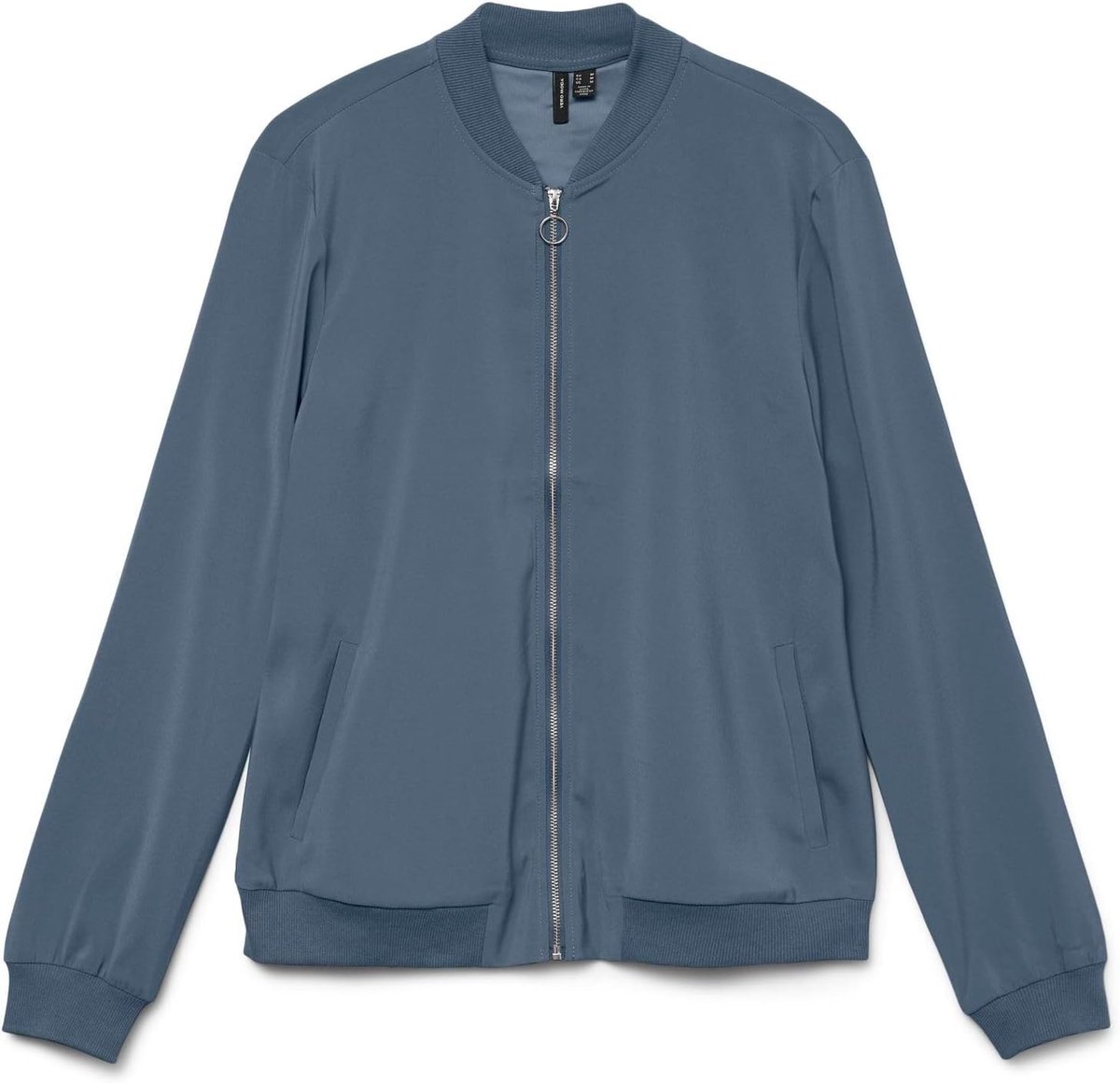 Dames Bomberjack Lange Mouwen Casual Blauw Maat S