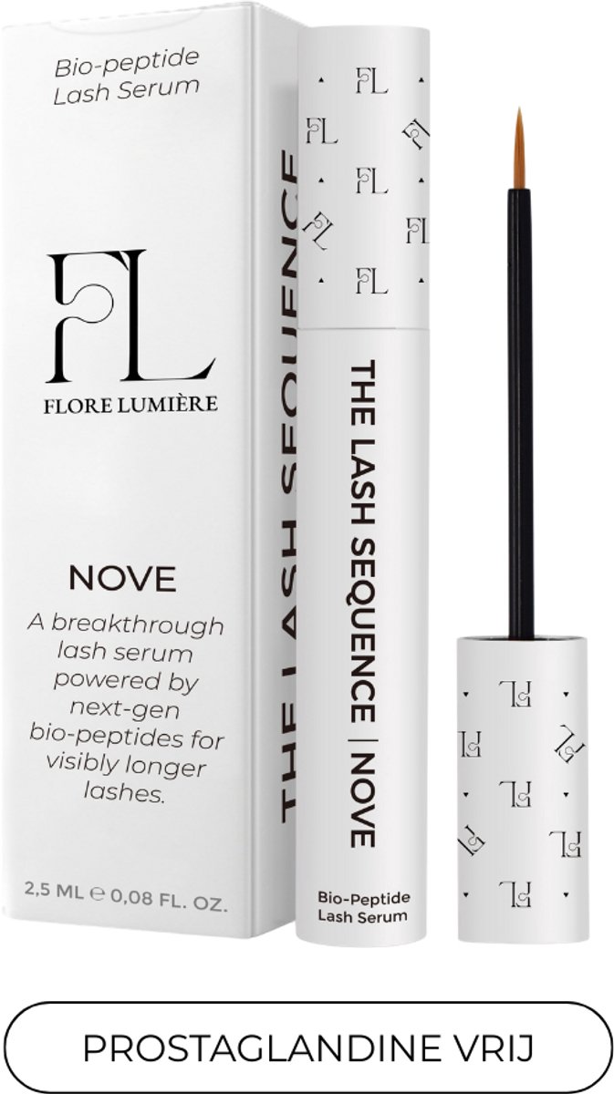 Flore Lumière® NOVE - Luxe Wimper & Wenkbrauwserum - 2ml - Peptide Formule - Vegan & Hormoonvrij