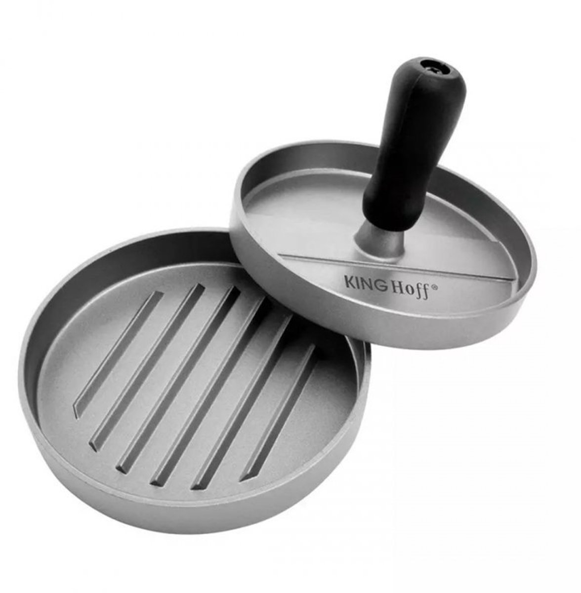Kinghoff - Hamburgerpers - Aluminium - Antikleef - 12cm
