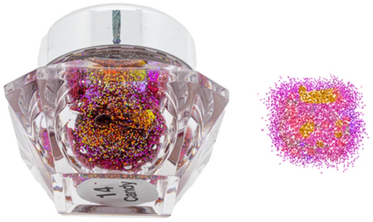 Simply Bella - Oh My Glitter - 14 Candy - Roze - Glitter Oogschaduw - 4 g