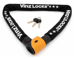 VINZ Jannu ART 3 Goedgekeurd Scooterslot / Fietsslot 150cm - ANWB slotentest: Goed - ART 3 Slot voor Verzekering Scooters, Elektrische Fietsen, Ebikes & Fatbike - Lichtgewicht Kettingslot - 3 sleutel - 1,5 M lang