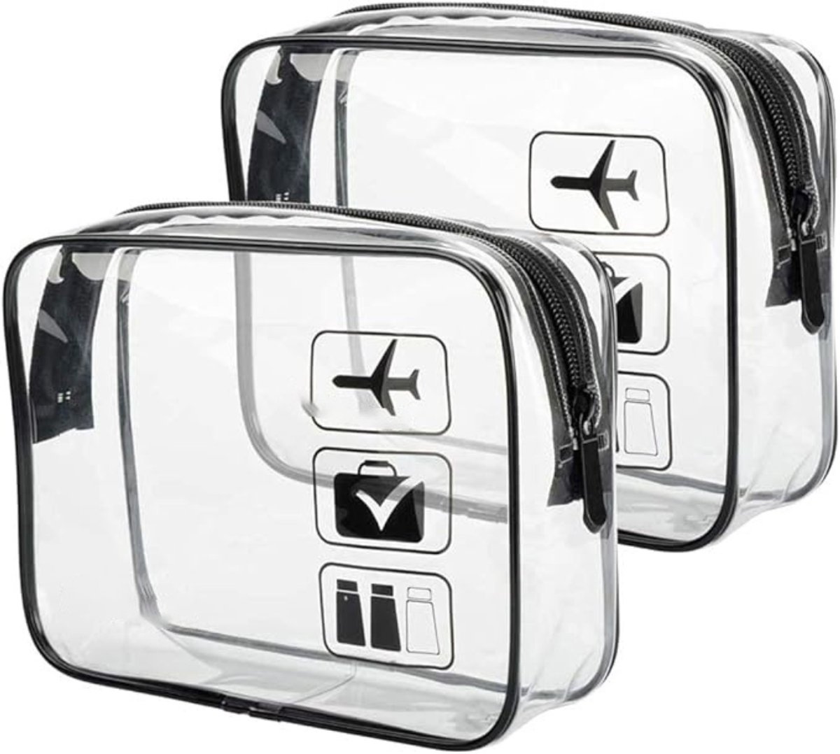 Swiphi® Reis toilettas - Luchthaven Tas - Trasparant