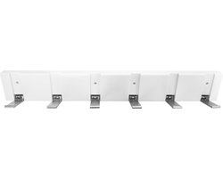 HOME It® flex kapstok met 6 haken 48,4 × 2,2 x 7,2 cm wit