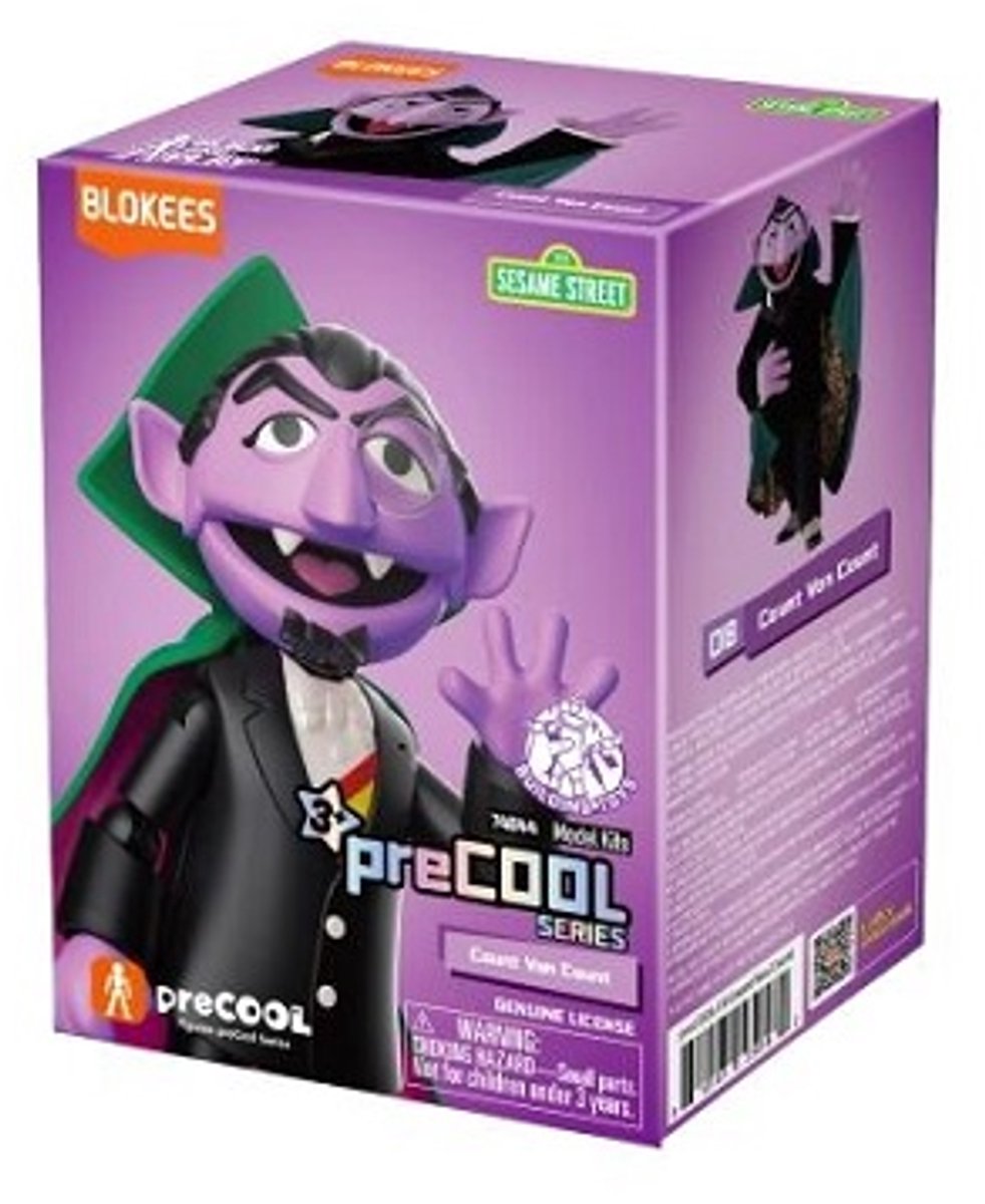 Blokees Sesamstraat Graaf Tel (Count von Count) preCOOL Series 02 - 31-delige Actiefiguur Model Kit - 13 cm