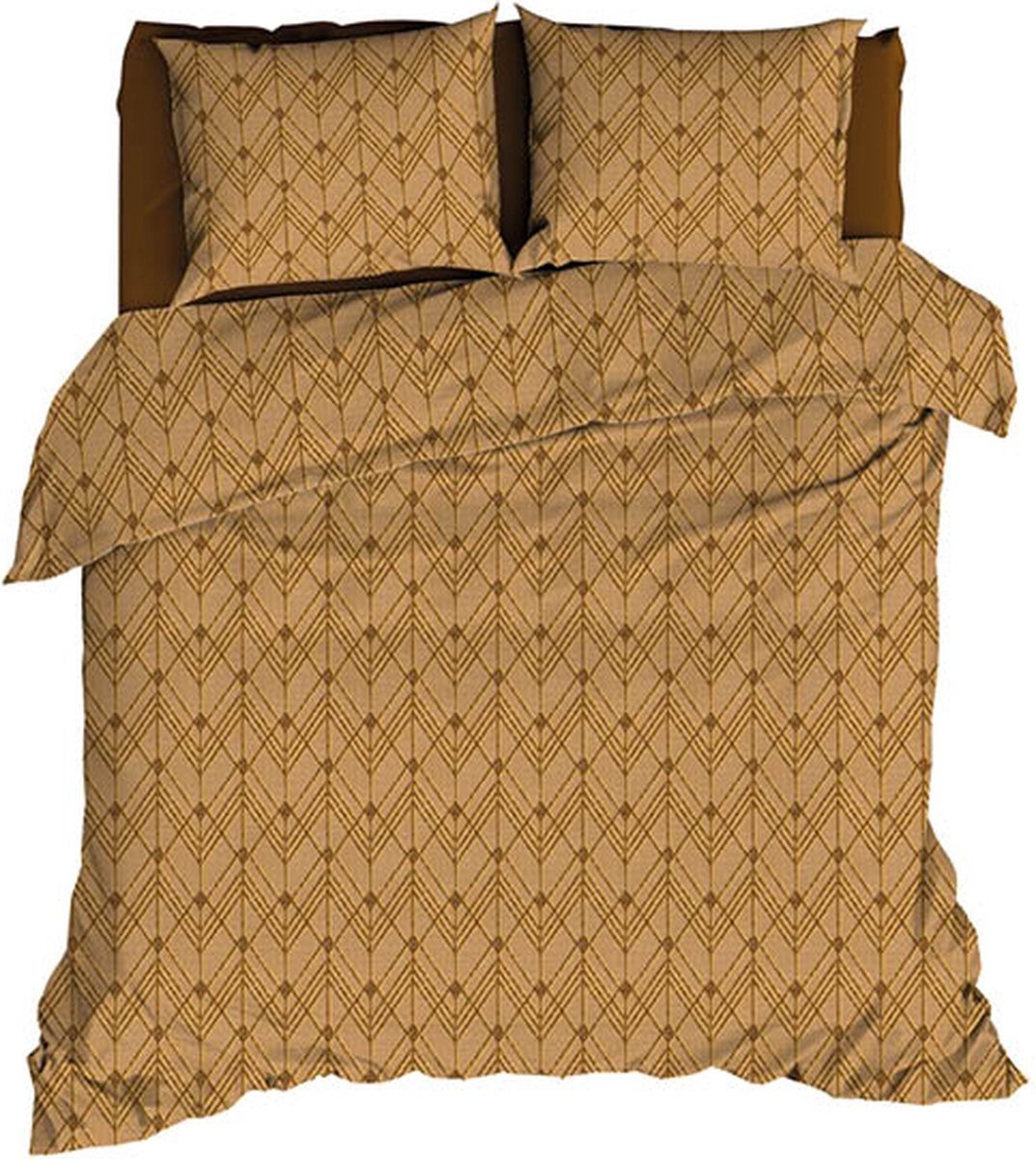 Satin d'Or Vitra - Dekbedovertrek - Tweepersoons - 200x200/220 cm - Oker