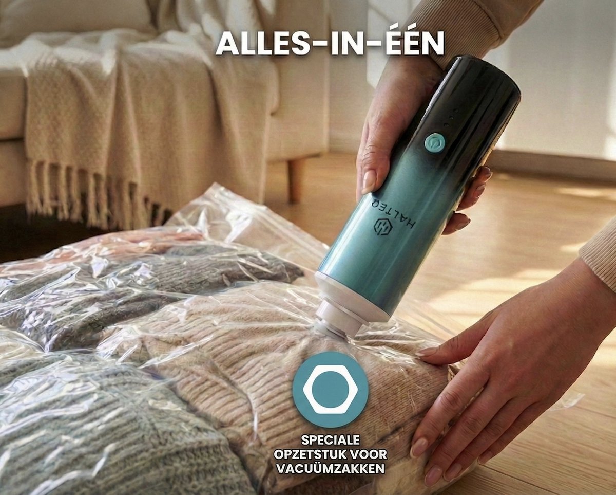 Halteq EL01 Kruimeldief & Luchtcompressor 16.000PA Draadloos - afbeelding 3