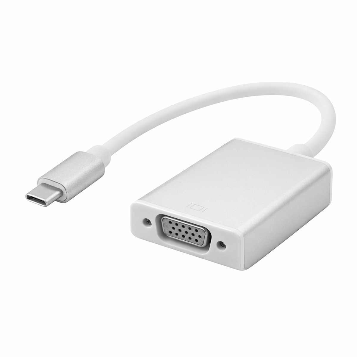 USB-C naar VGA Adapter – Aluminium Behuizing – Full HD 1080p – Plug & Play