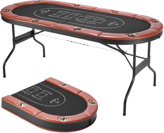 Luxe Pokertafel LED | Pokertafel | 11 spelers | Cave&Garden