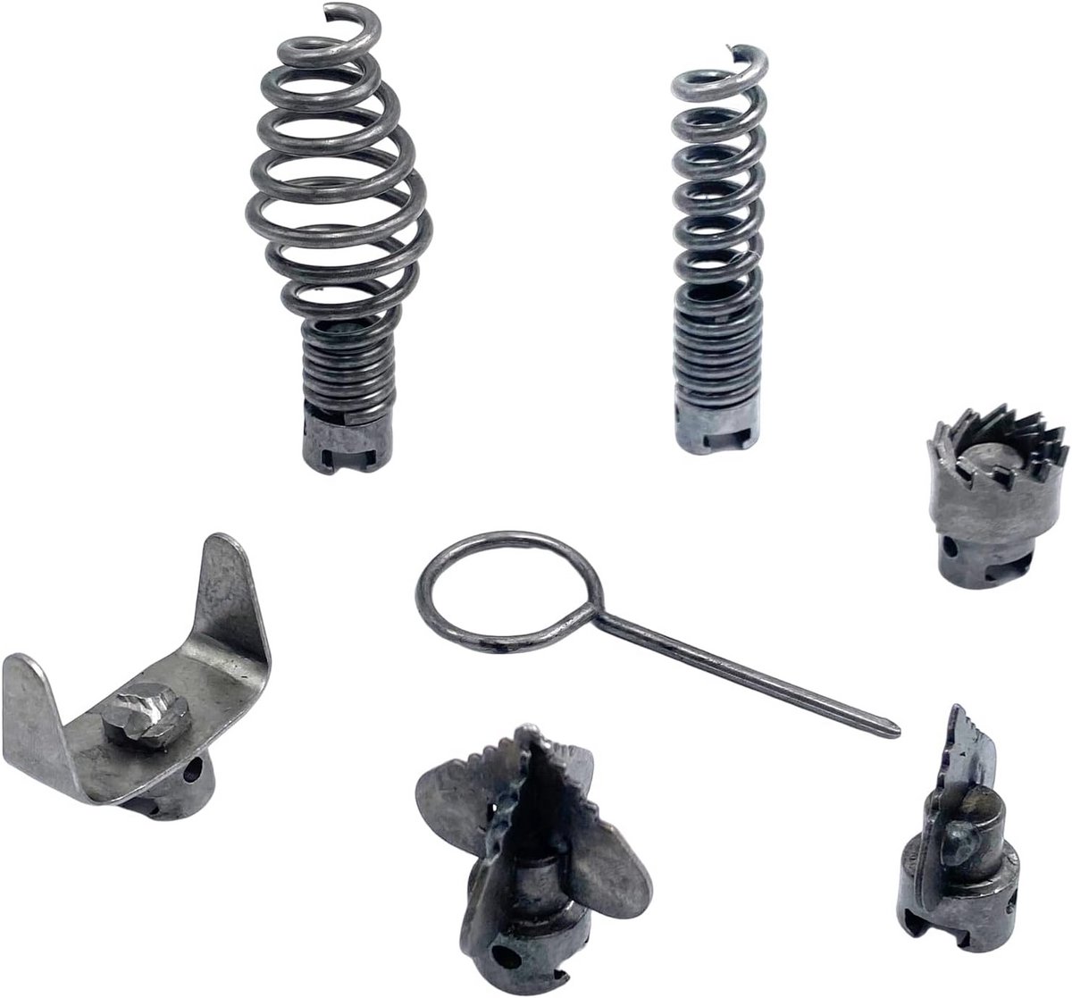 7 Delige Set Reinigingskoppen voor Afvoerontstopper, 16mm Mangaanstaal