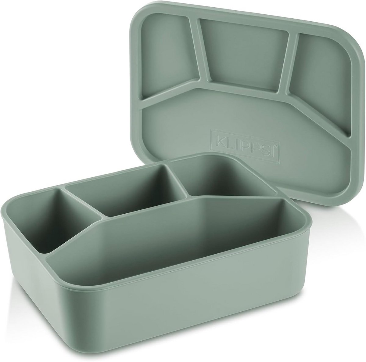 Lekvrije Siliconen Lunchbox Groot (4 Vakken) - Hitte- & Koudebestendig