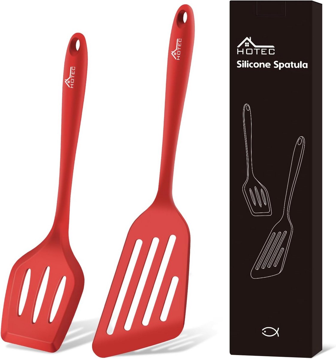 Silicone Spatelset - Hittebestendig - BPA-vrij - 2 stuks - Rood