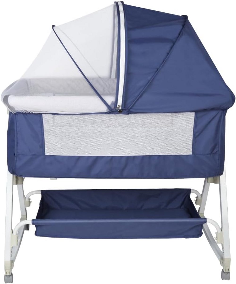 Verstelbaar 3-in-1 Co-sleeper en Reiswieg voor Baby met Matras