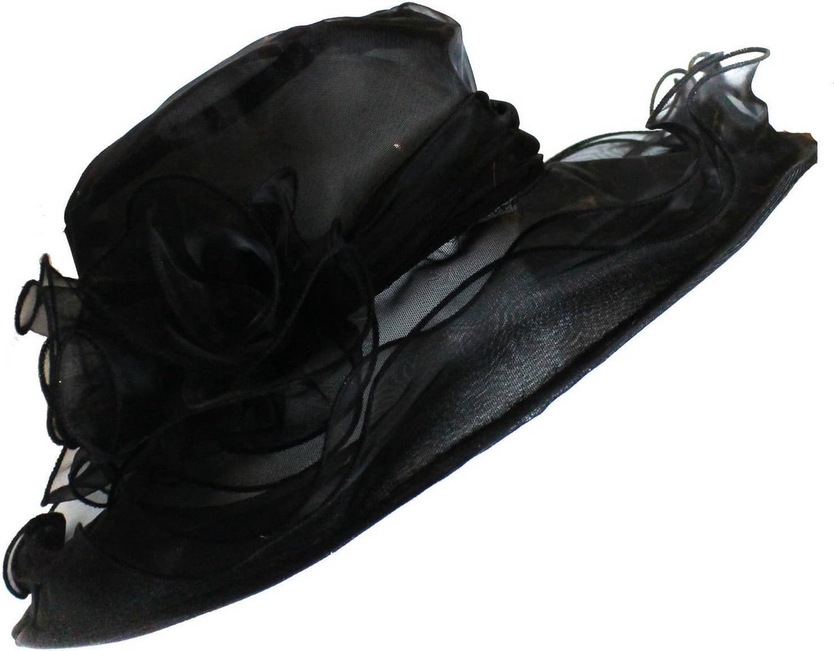 Elegante Zwarte Feest Hoed Dames: Fascinator voor Bruiloft, Ascot en Races