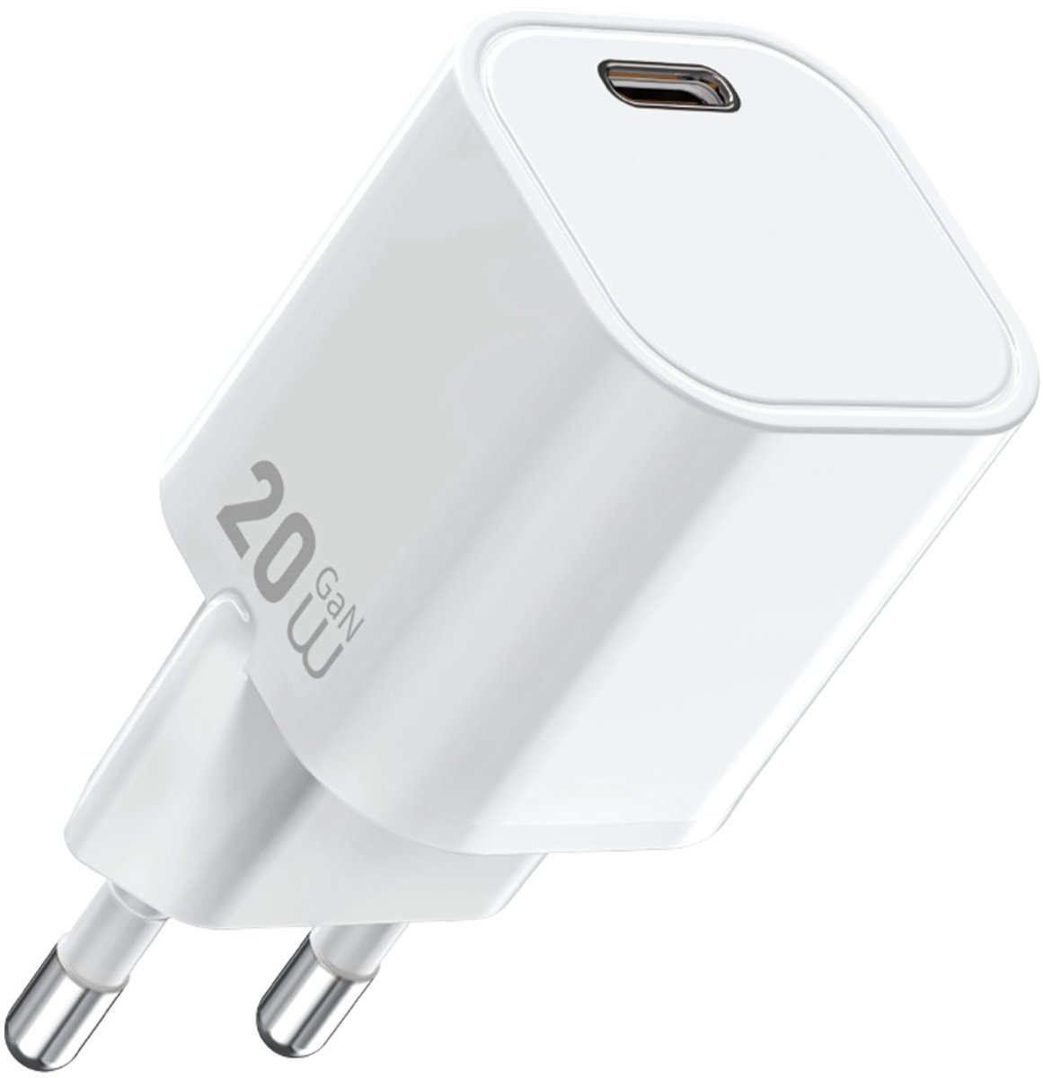 WiWU 20W snellader – USB-C Poort zonder Kabel – Wit
