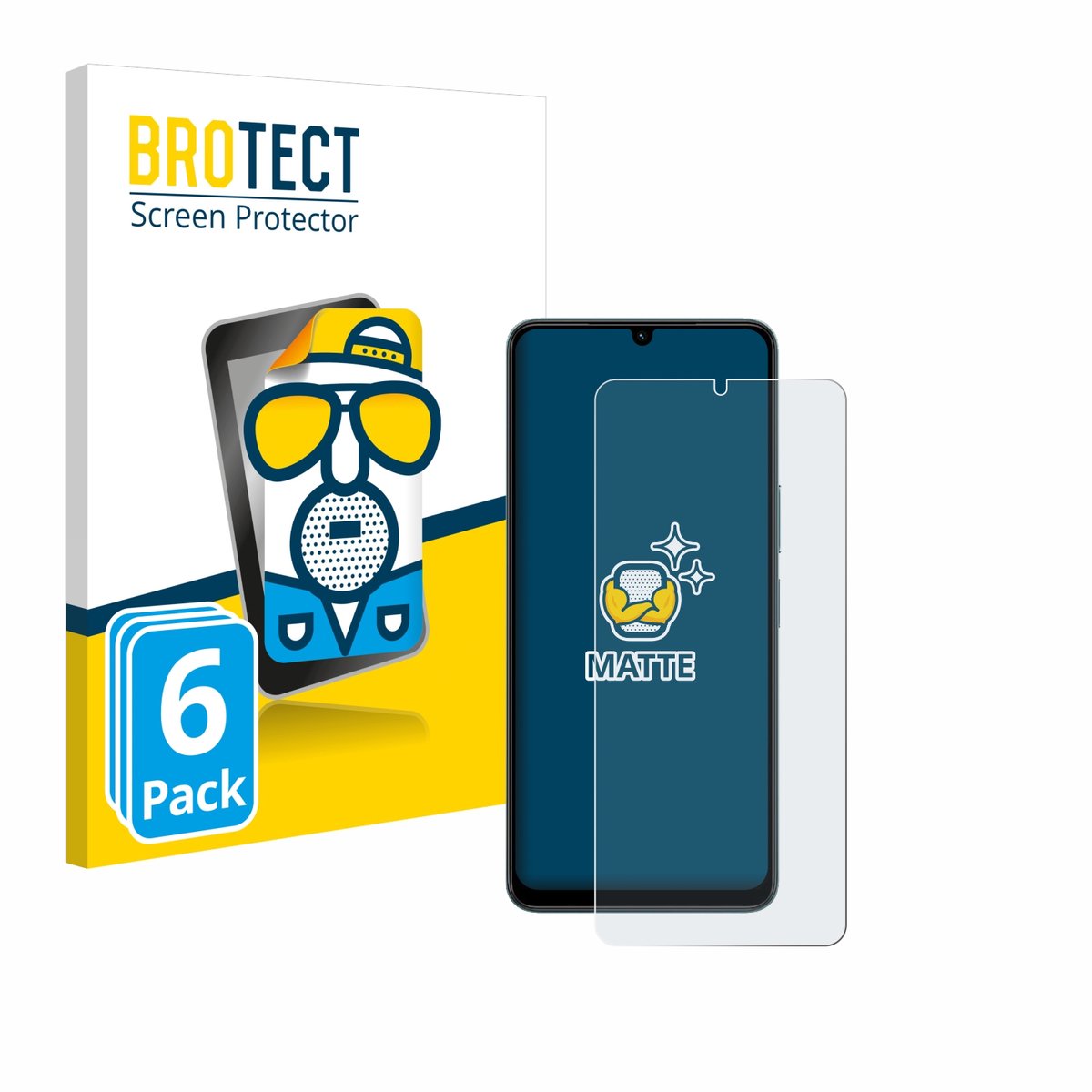 BROTECT - Screenprotector voor Vivo Y19s GT - Folie Beschermfolie matte 6 Stuks