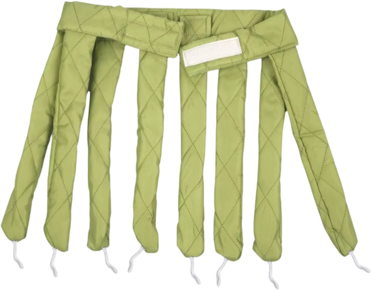 Flexibele Warmtevrije Haarkrultang – DIY Haarstylingtools, Krul Hoofdband, Zachte Slapen Krulstaven voor Vrouwen, Krultang Zonder Warmte, Nachtkrullen - Groen