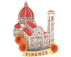 3D Firenze Florence Italië Koelkastmagneet - Uniek Souvenir voor Reisliefhebbers