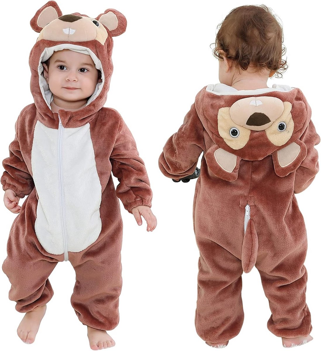 Winter Jumpsuit met Capuchon voor Baby's en Peuters 2-36 Maanden
