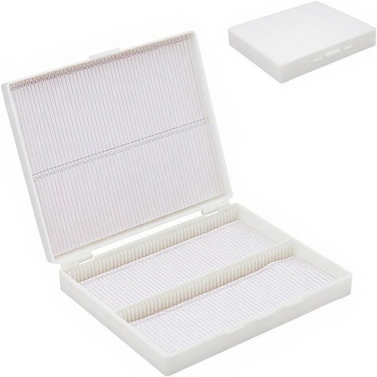 Opbergdoos voor 100 Microscoop Objectglaasjes - Kunststof Box voor Laboratorium Gebruik