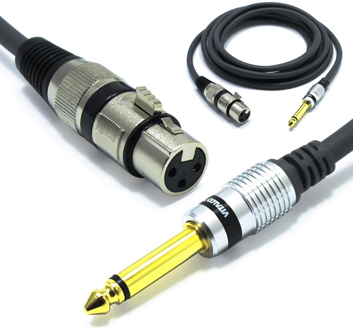 XLR Vrouwelijk naar 6.3mm Mono Jack Kabel - 5 Meter Microfoon Verbindingskabel