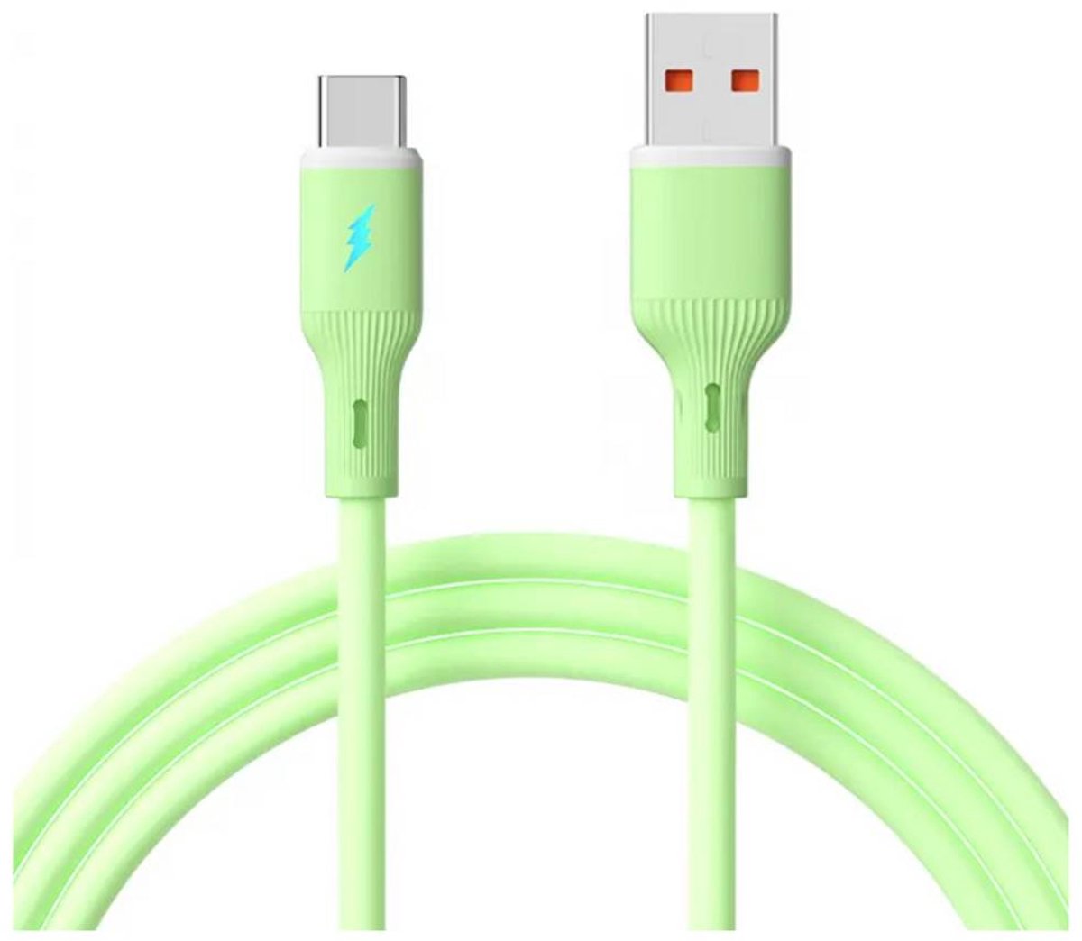 Akyga AK-USB-64 USB-kabel USB-A stekker, USB-C stekker 1 m Groen