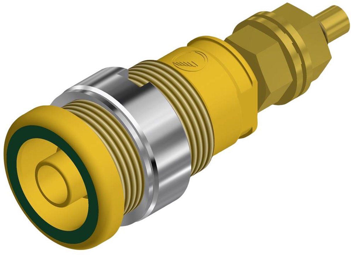 Hirschmann Test & Measurement SEB 2600 G M4 Veiligheids-labconnector, female Bus, inbouw verticaal Stift-Ø: 4 mm Groen,