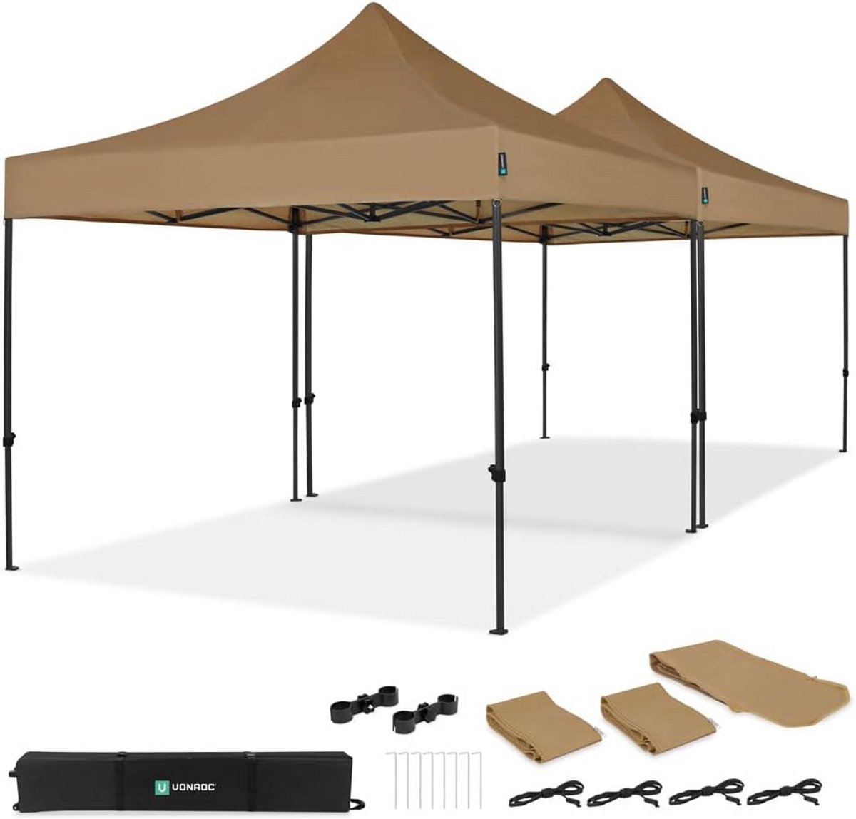 Opvouwbare Easy-up Partytent 6x3 Meter - Waterdicht en UV-bestendig Feesttent met Stalen Frame